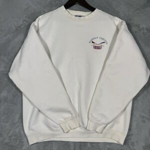 Lee Martha's Vineyard White Vintage Sweatshirt Classic Crewneck Size L Preppy